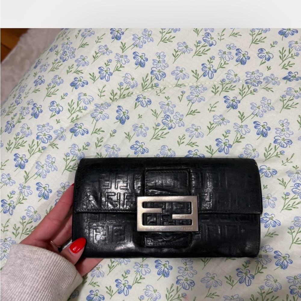 Fendi Zucca F black wallet